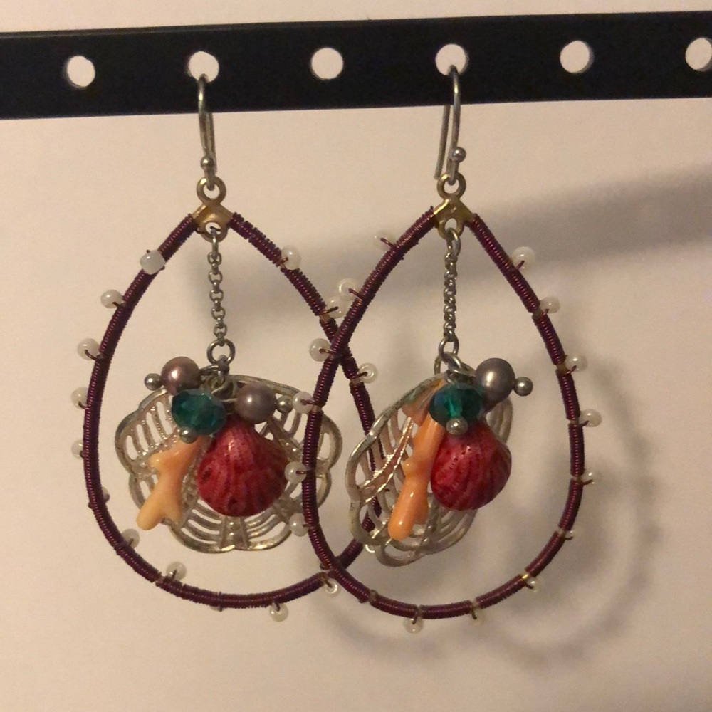 Beachy Earrings Never Worn